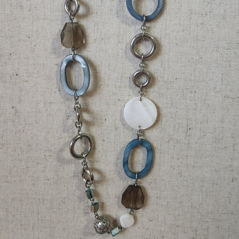 Lia Sophia Longline Blue and White Necklace